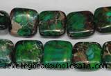 CDE193 15.5 inches 14*14mm square dyed sea sediment jasper beads