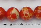 CDE2010 15.5 inches 24mm round dyed sea sediment jasper beads