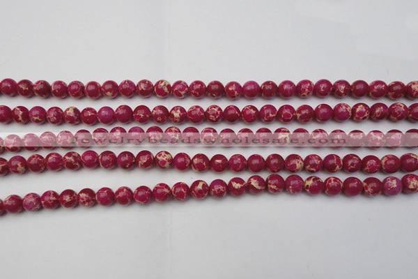 CDE2033 15.5 inches 4mm round dyed sea sediment jasper beads