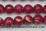 CDE2036 15.5 inches 10mm round dyed sea sediment jasper beads