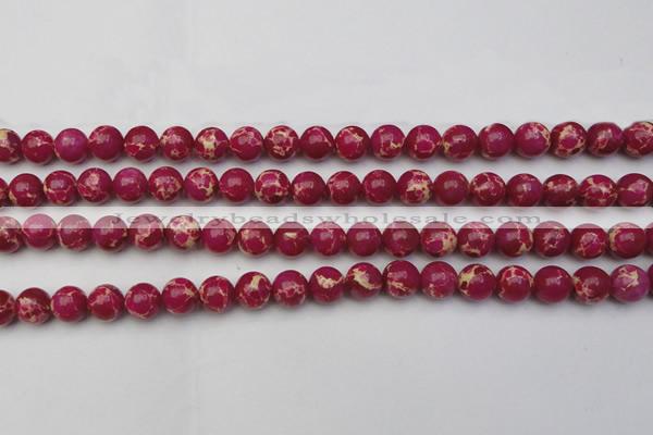 CDE2036 15.5 inches 10mm round dyed sea sediment jasper beads