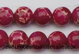 CDE2037 15.5 inches 12mm round dyed sea sediment jasper beads