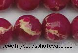 CDE2042 15.5 inches 22mm round dyed sea sediment jasper beads