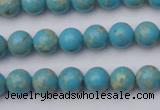 CDE2055 15.5 inches 4mm round dyed sea sediment jasper beads