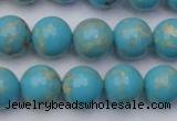 CDE2059 15.5 inches 12mm round dyed sea sediment jasper beads