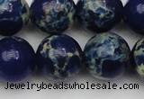 CDE2094 15.5 inches 16mm round dyed sea sediment jasper beads