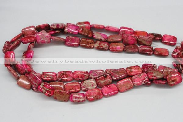 CDE21 15.5 inches 13*18mm rectangle dyed sea sediment jasper beads