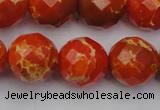 CDE2107 15.5 inches 20mm faceted round dyed sea sediment jasper beads