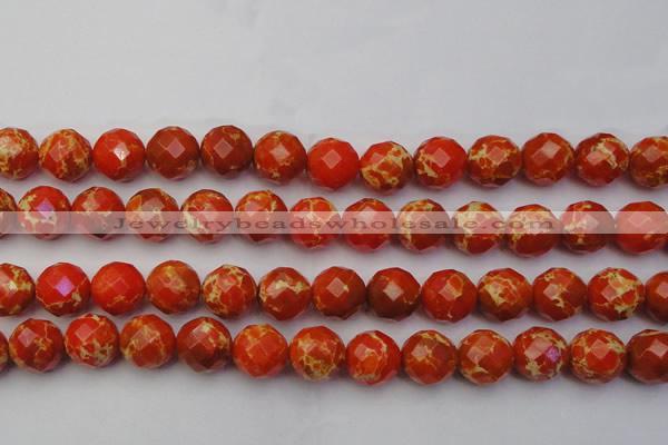 CDE2107 15.5 inches 20mm faceted round dyed sea sediment jasper beads