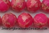 CDE2117 15.5 inches 20mm faceted round dyed sea sediment jasper beads