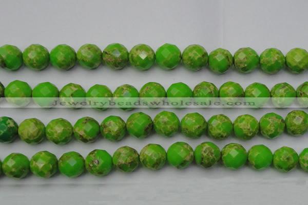 CDE2188 15.5 inches 22mm faceted round dyed sea sediment jasper beads