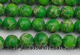 CDE2220 15.5 inches 4mm round dyed sea sediment jasper beads