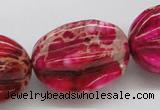 CDE23 15.5 inches 15*20mm star fruit shaped dyed sea sediment jasper beads