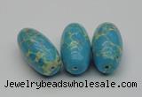 CDE2300 16*30mm rice sea sediment jasper beads wholesale