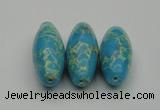 CDE2301 16*38mm rice sea sediment jasper beads wholesale