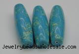 CDE2302 17*55mm rice sea sediment jasper beads wholesale