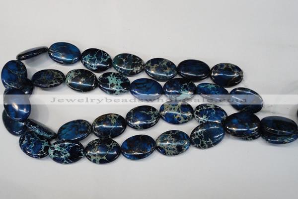 CDE236 15.5 inches 18*25mm oval dyed sea sediment jasper beads