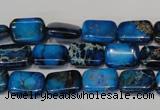 CDE244 15.5 inches 10*14mm rectangle dyed sea sediment jasper beads