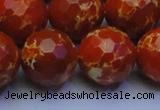 CDE2503 15.5 inches 20mm faceted round dyed sea sediment jasper beads