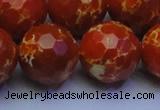 CDE2504 15.5 inches 22mm faceted round dyed sea sediment jasper beads