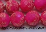 CDE2509 15.5 inches 18mm faceted round dyed sea sediment jasper beads