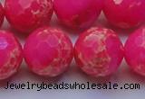 CDE2510 15.5 inches 20mm faceted round dyed sea sediment jasper beads