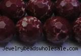 CDE2531 15.5 inches 20mm faceted round dyed sea sediment jasper beads