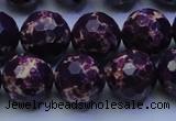 CDE2536 15.5 inches 16mm faceted round dyed sea sediment jasper beads