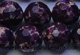 CDE2539 15.5 inches 22mm faceted round dyed sea sediment jasper beads