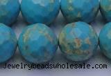 CDE2545 15.5 inches 20mm faceted round dyed sea sediment jasper beads