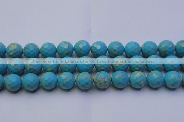 CDE2545 15.5 inches 20mm faceted round dyed sea sediment jasper beads