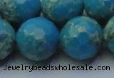 CDE2553 15.5 inches 22mm faceted round dyed sea sediment jasper beads