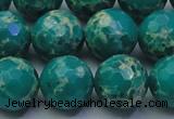 CDE2565 15.5 inches 16mm faceted round dyed sea sediment jasper beads