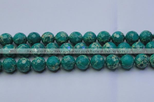 CDE2567 15.5 inches 20mm faceted round dyed sea sediment jasper beads