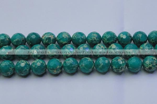 CDE2568 15.5 inches 22mm faceted round dyed sea sediment jasper beads