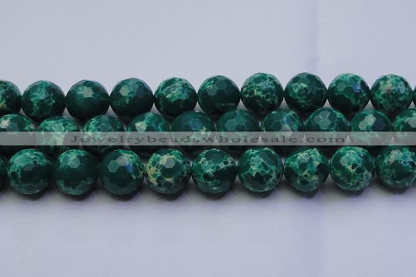 CDE2575 15.5 inches 22mm faceted round dyed sea sediment jasper beads