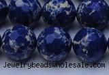 CDE2581 15.5 inches 18mm faceted round dyed sea sediment jasper beads