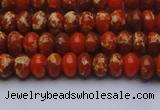 CDE2600 15.5 inches 5*8mm rondelle dyed sea sediment jasper beads