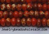 CDE2601 15.5 inches 7*10mm rondelle dyed sea sediment jasper beads