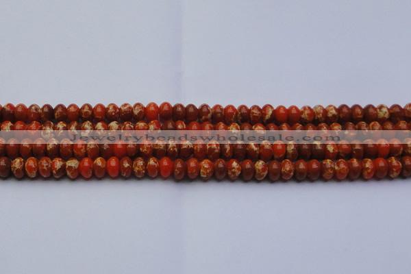 CDE2603 15.5 inches 10*14mm rondelle dyed sea sediment jasper beads