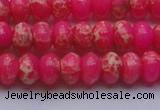 CDE2611 15.5 inches 10*14mm rondelle dyed sea sediment jasper beads