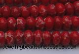 CDE2618 15.5 inches 8*12mm rondelle dyed sea sediment jasper beads