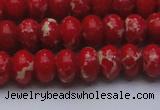 CDE2620 15.5 inches 12*16mm rondelle dyed sea sediment jasper beads