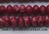 CDE2628 15.5 inches 12*16mm rondelle dyed sea sediment jasper beads