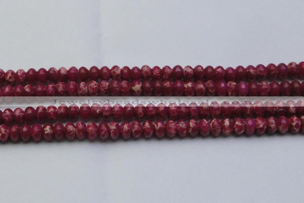 CDE2628 15.5 inches 12*16mm rondelle dyed sea sediment jasper beads