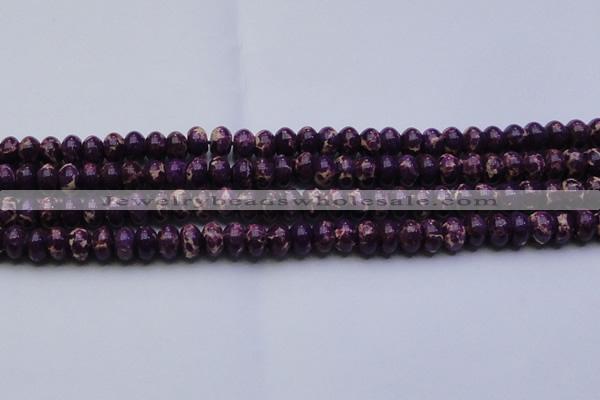 CDE2636 15.5 inches 12*16mm rondelle dyed sea sediment jasper beads