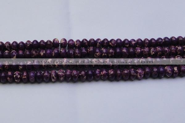 CDE2637 15.5 inches 13*18mm rondelle dyed sea sediment jasper beads