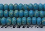 CDE2648 15.5 inches 5*8mm rondelle dyed sea sediment jasper beads