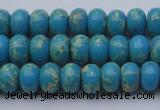 CDE2649 15.5 inches 7*10mm rondelle dyed sea sediment jasper beads