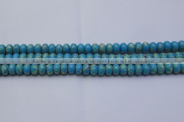 CDE2651 15.5 inches 10*14mm rondelle dyed sea sediment jasper beads